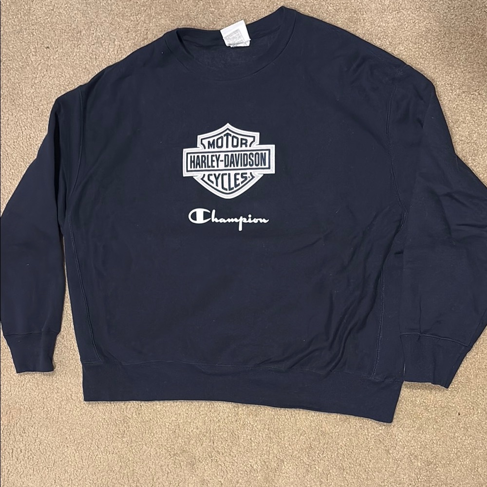 Champion Harley-Davidson Men's Navy Sweatshirt